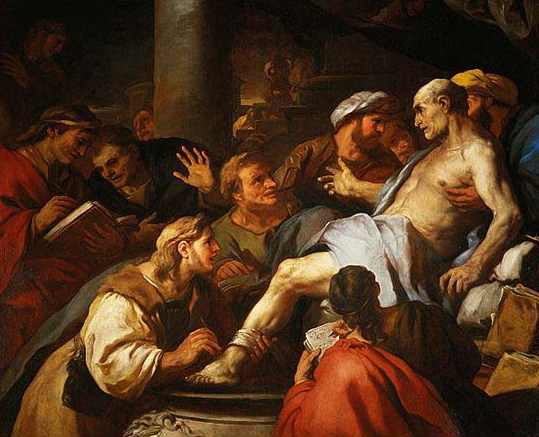 Moartea lui Seneca, tablou de Luca Giordano, muzeul Louvre, Paris, sursă Wikipedia.