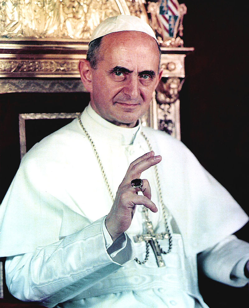 Sursă Vatican City, picture oficial of pope Paul VI (vatican.va), Wikipedia. Papa Paul al VI-lea. 